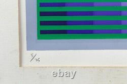 Kobra 18 Estampe de 1972 cynétique Art optique esprit de Vasarely GRAV Yvaral