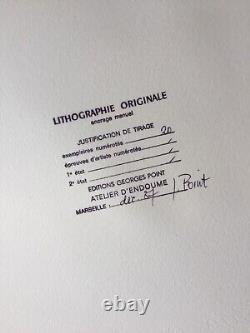 LITHOGRAPHIE ORIGINALE Signée & Numérotée Georges POINT 1987
