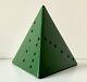 LUCIO FONTANA Pyramide green Metal peint Signé Numéroté 1967