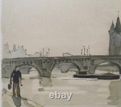 La Seine au pont Neuf Robert Yan Lithographie signée numérotée