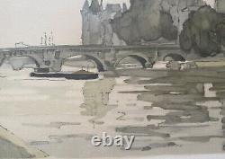 La Seine au pont Neuf Robert Yan Lithographie signée numérotée