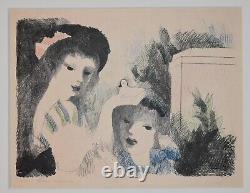 Listés Français Artiste Marie Laurencin Original Signé Numéroté Couleur