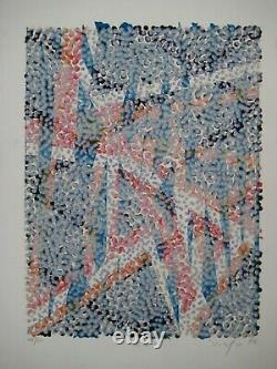 Lithographie 1972 Signée Crayon Num/50 Handsigned Numb Lithograph Art Cinetique
