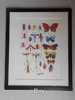Lithographie, Andy Warhol, Série des Insectes & Papillons Tirage 1000 Ex