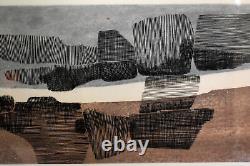 Lithographie Estampe composition abstraite signé James GUITET (1925-2010)