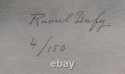 Lithographie Originale Raoul DUFY (1877-1953) Portrait Homme Signée Numérotée