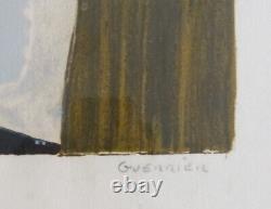 Lithographie originale de Raymond GUERRIER cubiste cubisme Braque