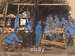 Lithographie originale signée Marcel Jeanjean 1ère Guerre WWI numérotée 3/50