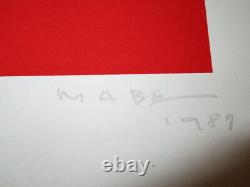 Manabu MABE (1924-1997) LITHO ORIGINALE SIGNEE ABSTRACTION BRASIL JAPAN 1987