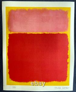 Mark rothko Lithographie 180 Ex Agréé Original Numéroté Signé Estampillé