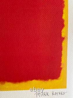 Mark rothko Lithographie 180 Ex Agréé Original Numéroté Signé Estampillé