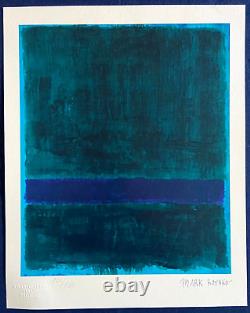 Mark rothko Lithographie COA Original Numéroté à Main Signé Agréé 180