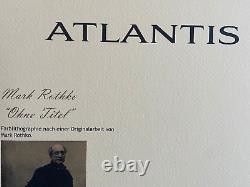 Mark rothko Lithographie COA Original Numéroté à Main Signé Agréé 180