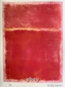 Mark rothko Lithographie COA Original Signé Numéroté Limité Estampillé 180