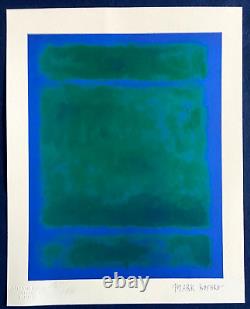 Mark rothko Lithographie COA Original Signé Numéroté Timbre (Josef Albers)