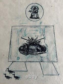 Max ERNST Lithographie Originale Signée Numérotée Dada Surréalisme Dali XXème