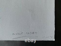 Michel Collet, Oeuvre Originale Signée Main, 60x65cm, Bon État, Grand Format
