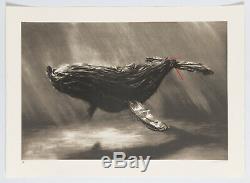 Murmure Garbage Whale Signed Hand Embellished Lithograph /50 Street Art