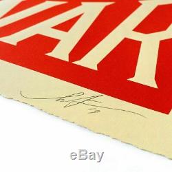 Original Limited Edition Shepard Fairey Obey Make Art Not War Dated Signed Coa