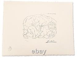 Pablo Picasso, lithographie originale 1973/ L'étreinte / Signée, numérotée/ ART