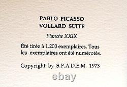 Pablo Picasso, lithographie originale 1973/ Signée, numérotée/ Vollard/ ART/RARE