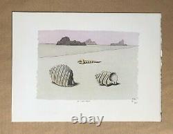 Pierre Le Tan Coquillages Original Lithograph Rives paper Numbered Signed plate