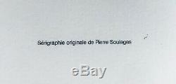 Pierre Soulages-Sérigraphie Originale 1989- Ni signée, ni numérotée-N°17 Cat BNF