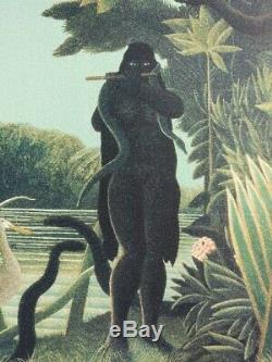 ROUSSEAU Henri La charmeuse de serpent LITHOGRAPHIE Originale signée #1976