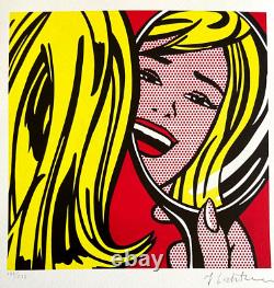 Roy Lichtenstein Lithographie COA Original Signé Numéroté. Jasper. Johns