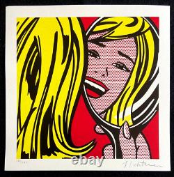 Roy Lichtenstein Lithographie COA Original Signé Numéroté. Jasper. Johns