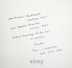 SEUPHOR Michel Intimes étendues 1961. Complet de ses 10 planches Signé & Dédic
