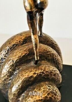 Salvador DALI (Edition plaqué Or 24K)-Sculpture-Bronze-Signé-Numéroté-Certificat
