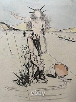 Salvador Dali L'Éléphant à la Stèle Gravure originale Signée Numérotée sur 300