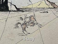 Salvador Dali L'Éléphant à la Stèle Gravure originale Signée Numérotée sur 300