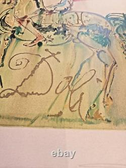Salvador Dali Lithographie Originale signée numérotée Le Chevalier romain 1972