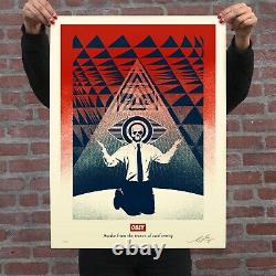 Shepard Fairey (OBEY) Obey Conformity Trance (Red) Sérigraphie signée xx/350
