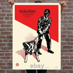 Shepard Fairey (Obey) Sadistic Dog Walker (Red) Large Signed & xx/450