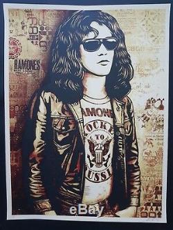 Shepard Fairey Obey, Tommy Ramone Red signed numbered xxx/350