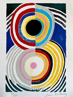 Sonia Delaunay Lithographie COA Original Agréé Numéroté Signé 180 Ex