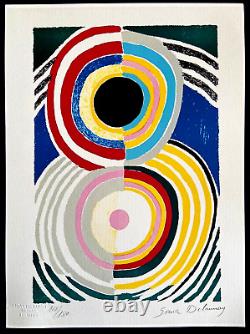 Sonia Delaunay Lithographie COA Original Agréé Numéroté Signé 180 Ex