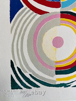 Sonia Delaunay Lithographie COA Original Agréé Numéroté Signé 180 Ex