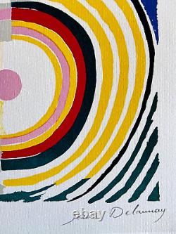 Sonia Delaunay Lithographie COA Original Agréé Numéroté Signé 180 Ex