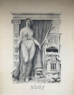Superbe Lithographie Originale 1914 Arts Et Métiers Aix 111-114 Vincent Gadzarts