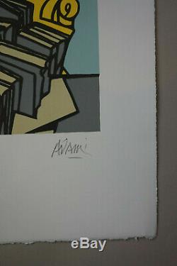 Valerio ADAMI Derrida lithographie originale signée et numérotée