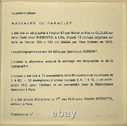 Véra SZEKELY Massacre du Paraclet. 1976. COMPLET de ses 13 SERIGRAPHIES signées