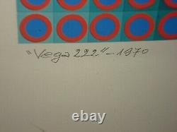 Victor Vasarely Vega 222 Serigraphie Originale 1970 Cinetique