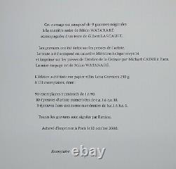 WATANABE Mikio Radieuse, 2000. Ouvrage comprenant 9 gravures Signées & numérotée