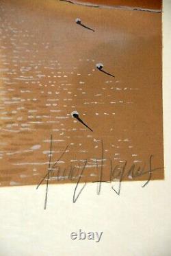 Xavier DEGANS Lithographie originale signée Numéroté Le Poète et la Mer c. 1976