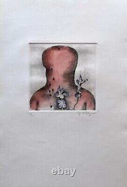 Yves RHAYÉ / Signed and numbered hand coloured etching print